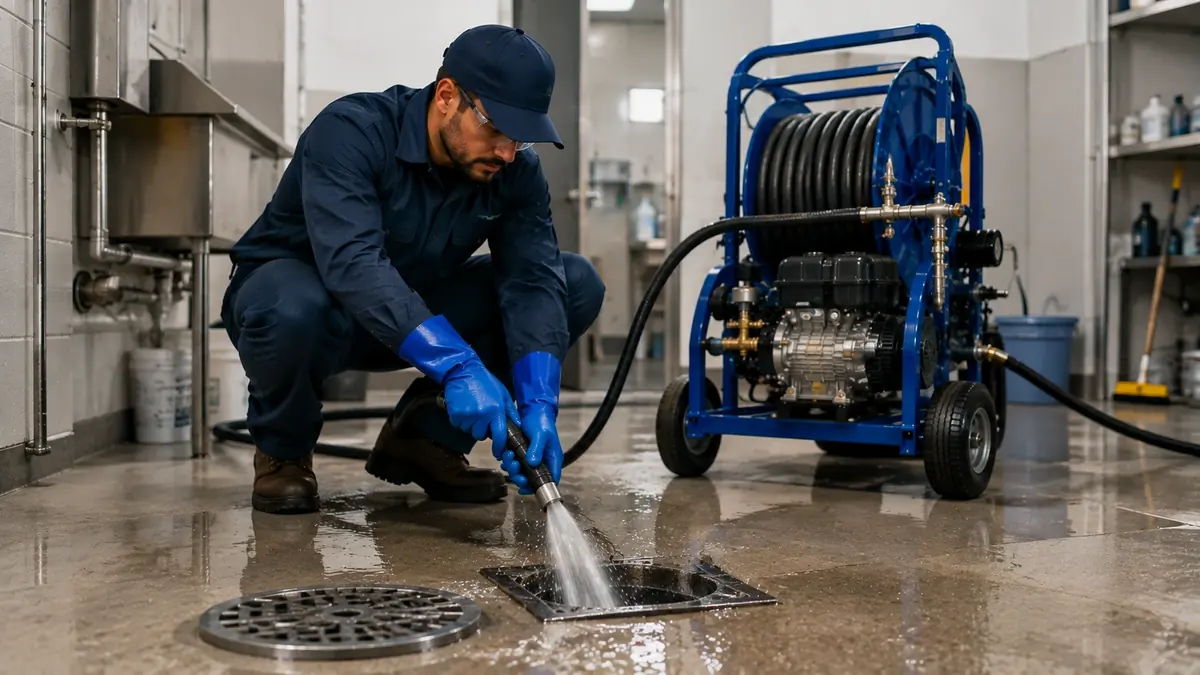 Floor Drain Hydro Jet Cleaning in Garden Grove
