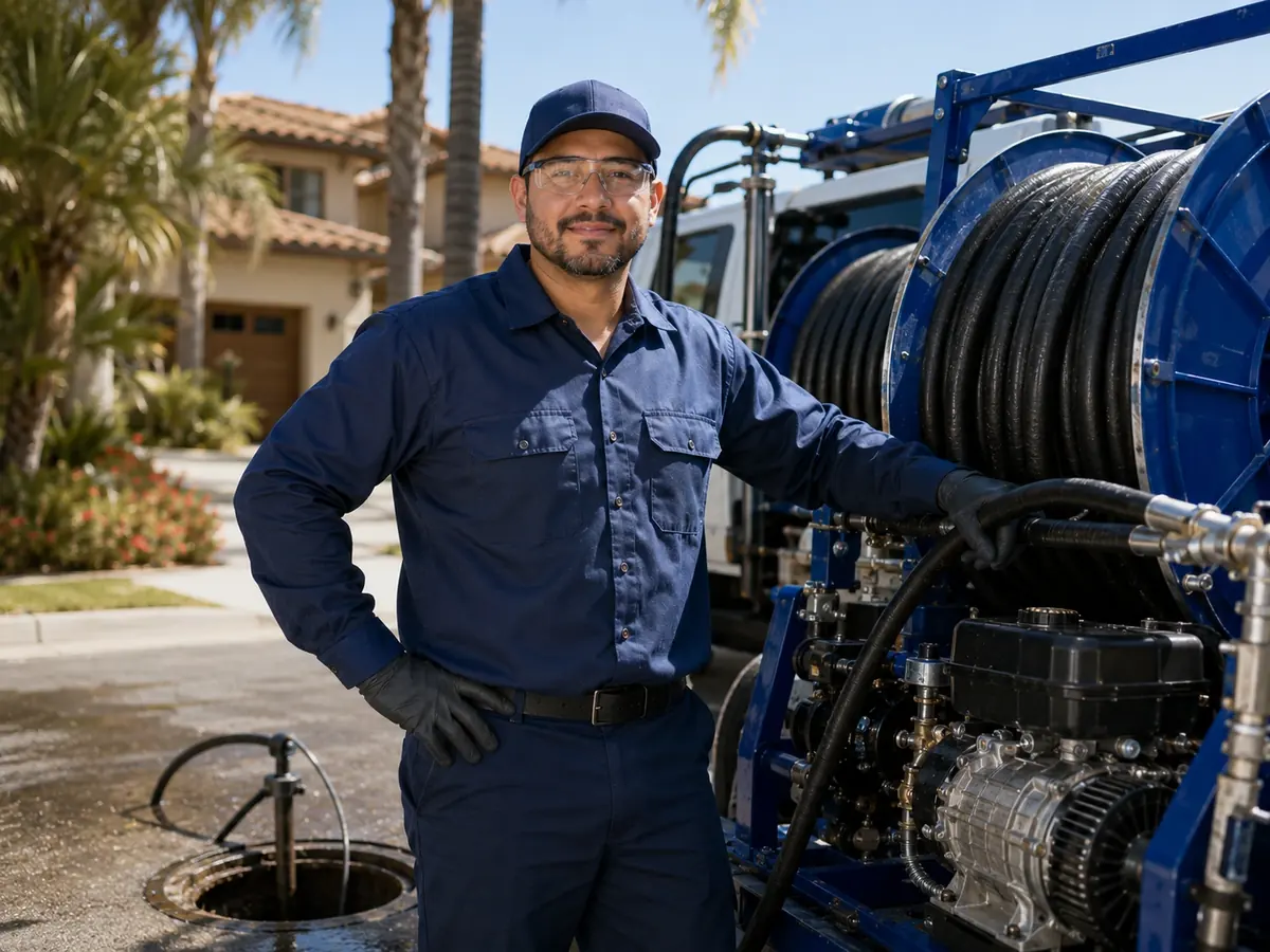 Hydro jet sewer cleaning in Garden Grove