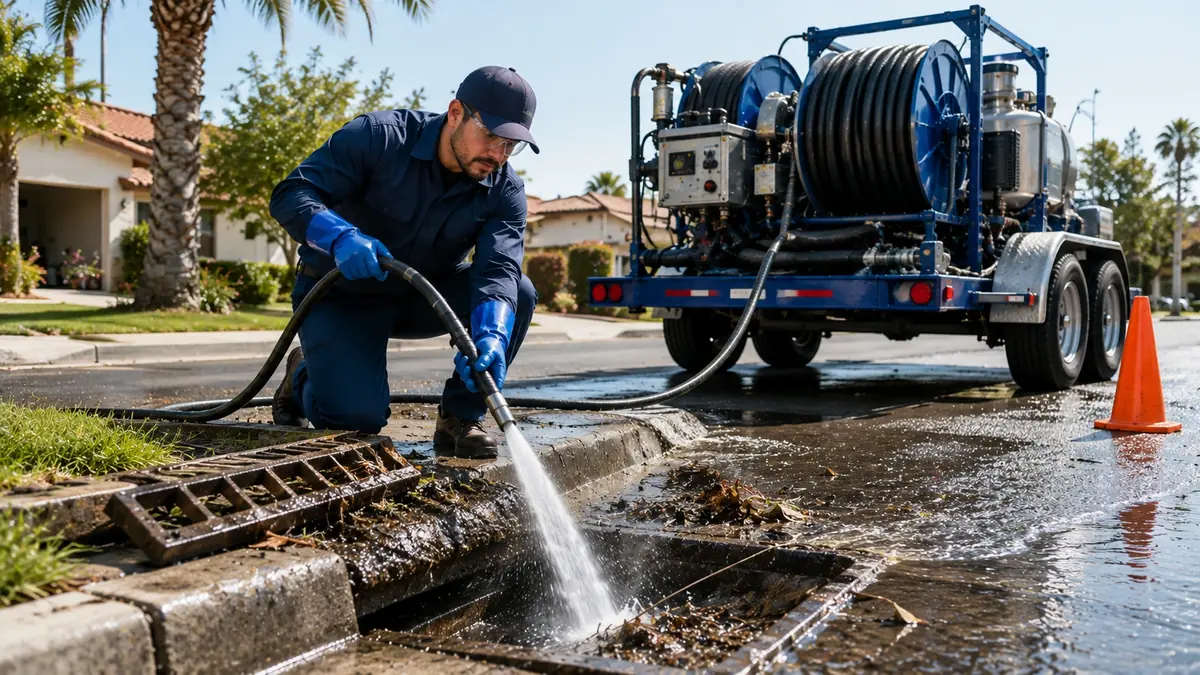 Storm Drain Hydro Jet Cleaning in Garden Grove