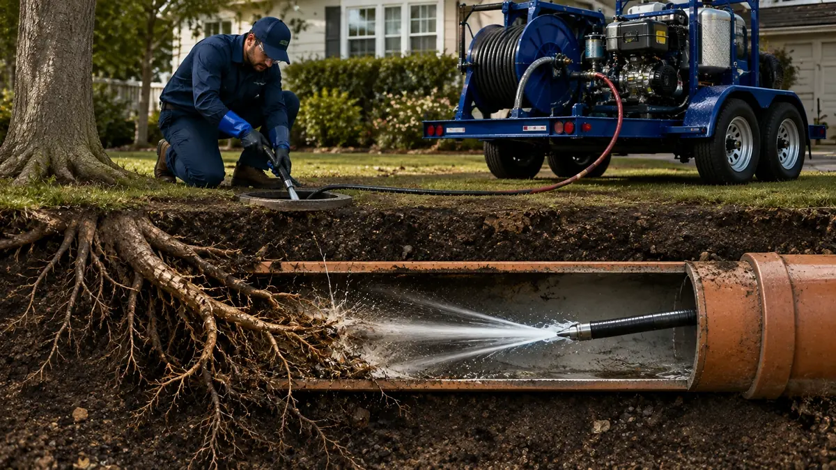 Tree Root Removal with Hydro Jetting in Garden Grove